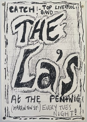 Lot 386 - THE PAUL HEMMINGS COLLECTION - THE LA'S / LIGHTNING SEEDS AND MORE - ORIGINAL LA'S CONCERT POSTER.
