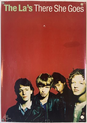 Lot 387 - THE PAUL HEMMINGS COLLECTION - THE LA'S / LIGHTNING SEEDS AND MORE -ORIGINAL LA'S PROMO POSTER FOR 'THERE SHE GOES'.
