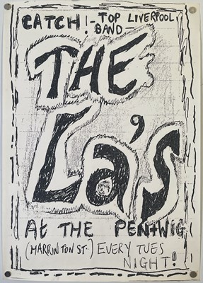 Lot 389 - THE PAUL HEMMINGS COLLECTION - THE LA'S / LIGHTNING SEEDS AND MORE - ORIGINAL LA'S CONCERT POSTER.