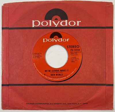 Lot 235 - NEW WORLD - WE'RE GONNA MAKE IT 7" (ORIGINAL US VINYL COPY - POLYDOR PD 14154)