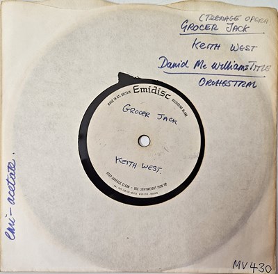 Lot 257 - KEITH WEST - GROCER JACK 7" (1967 SINGLE-SIDED ACETATE)