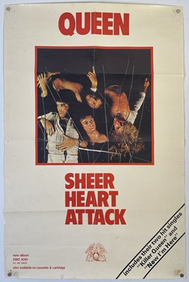 Lot 550 - QUEEN - ORIGINAL SHEER HEART ATTACK PROMOTIONAL POSTER.