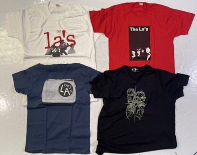 Lot 398 - THE PAUL HEMMINGS COLLECTION - THE LA'S / LIGHTNING SEEDS AND MORE - LA'S T-SHIRT COLLECTION.