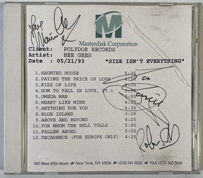 Lot 466 - THE BEE GEES - SIGNED CD BOOKLET.