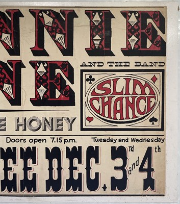 Lot 13 - RONNIE LANE & SLIM CHANCE - ORIGINAL 1974 MARQUEE CLUB POSTER.
