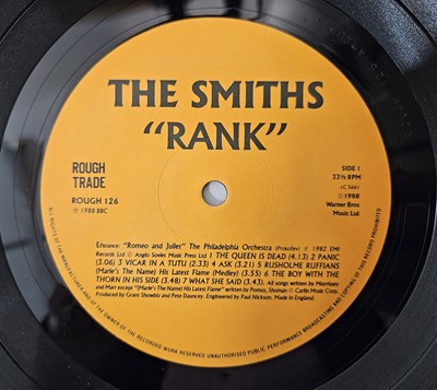 Lot 63 - THE SMITHS - RANK LP (UK ORIGINAL W/ POSTER & PRESS RELEASE - ROUGH 126)