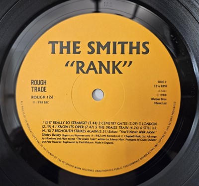 Lot 63 - THE SMITHS - RANK LP (UK ORIGINAL W/ POSTER & PRESS RELEASE - ROUGH 126)