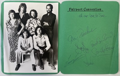 Lot 467A - SANDY DENNY - FULLY SIGNED FAIRPORT CONVENTION BOOKLET.
