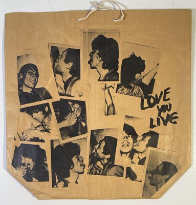 Lot 428 - THE ROLLING STONES - ANDY WARHOL DESIGNED LOVE YOU LIVE PROMOTIONAL PAPER BAG.
