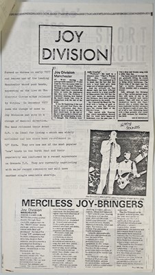 Lot 403 - JOY DIVISION - JOHN'S COPY OF THE 'IDEAL FOR LIVING' 12" WITH LETTER FROM ROB GRETTON.