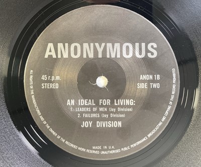 Lot 403 - JOY DIVISION - JOHN'S COPY OF THE 'IDEAL FOR LIVING' 12" WITH LETTER FROM ROB GRETTON.