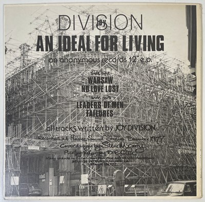 Lot 403 - JOY DIVISION - JOHN'S COPY OF THE 'IDEAL FOR LIVING' 12" WITH LETTER FROM ROB GRETTON.