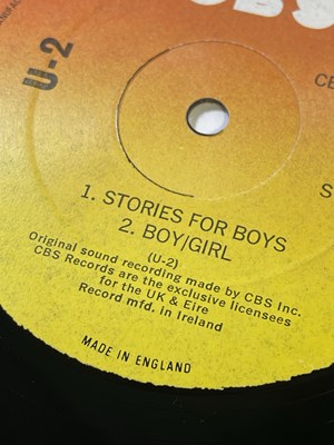 Lot 260 - U2 - THREE 12" (CBS 12-7951 - IRISH ORIGINAL - INC HANDWRITTEN NOTE FROM BONO)