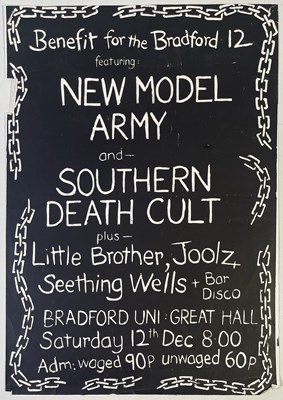 Lot 393 - NEW MODEL ARMY / SOUTHERN DEATH CULT POSTER.