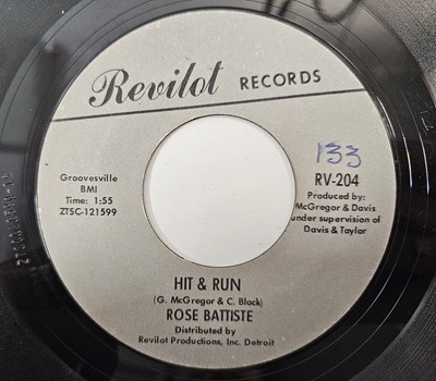 Lot 263 - ROSE BATTISTE - HIT & RUN/ I MISS YOU BABY 7" (US STYRENE ORIGINAL - REVILOT RECORDS - RV-204)