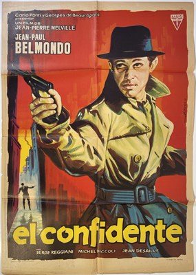 Lot 64 - JEAN PAUL BELMONDO IN LE DOULOS (1962) - ORIGINAL SPANISH ONE-SHEET POSTER.