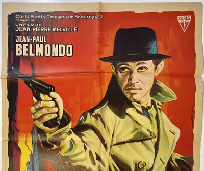 Lot 64 - JEAN PAUL BELMONDO IN LE DOULOS (1962) - ORIGINAL SPANISH ONE-SHEET POSTER.