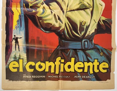 Lot 64 - JEAN PAUL BELMONDO IN LE DOULOS (1962) - ORIGINAL SPANISH ONE-SHEET POSTER.