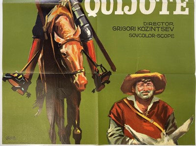 Lot 65 - DON QUIXOTE (1957) - SPANISH ONE-SHEET POSTER.
