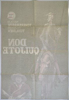 Lot 65 - DON QUIXOTE (1957) - SPANISH ONE-SHEET POSTER.
