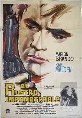 Lot 70 - MARLON BRANDO IN 'ONE EYED JACKS' (1961) - ORIGINAL SPANISH ONE-SHEET POSTER.