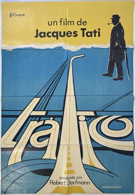Lot 72 - JACQUES TATI - TRAFIC (1971) - SPANISH ONE-SHEET POSTER.