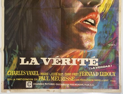 Lot 73 - BRIGITTE BARDOT - THE TRUTH (1960) - SPANISH ONE-SHEET POSTER.