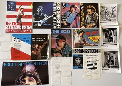 Lot 166 - BRUCE SPRINGSTEEN MEMORABILIA INC TYPED LYRICS.