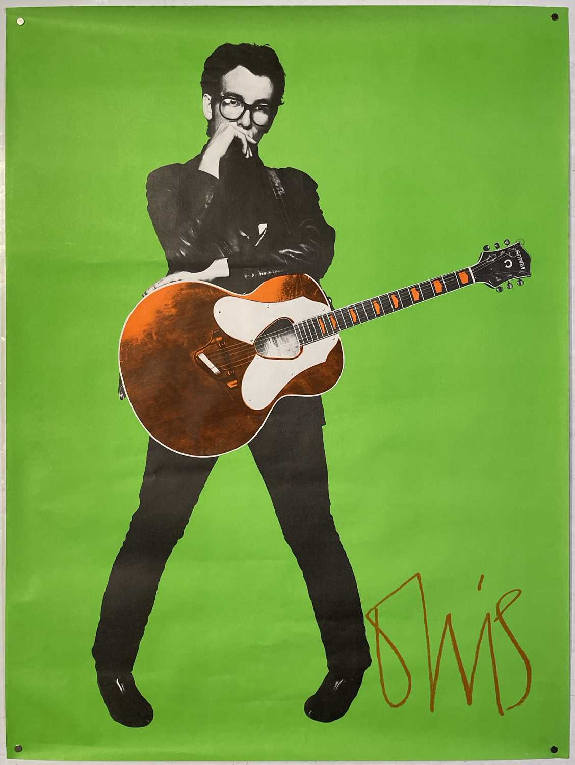 Lot 58 - ELVIS COSTELLO - BARNEY BUBBLES ORIGINAL 1978 STIFF RECORDS PROMOTIONAL POSTER.
