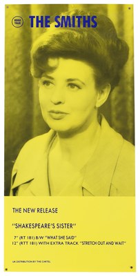 Lot 108 - THE SMITHS - SHAKESPEARE'S SISTER ORIGINAL PROMOTIONAL POSTER.