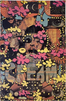 Lot 51 - MARTIN SHARP - BIG O - ORIGINAL 1968 CREAM POSTER.