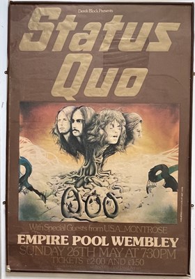 Lot 389 - STATUS QUO EMPIRE POOL WEMBLEY POSTER.