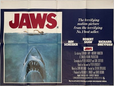 Lot 82 - JAWS (1975) - ORIGINAL UK QUAD POSTER.