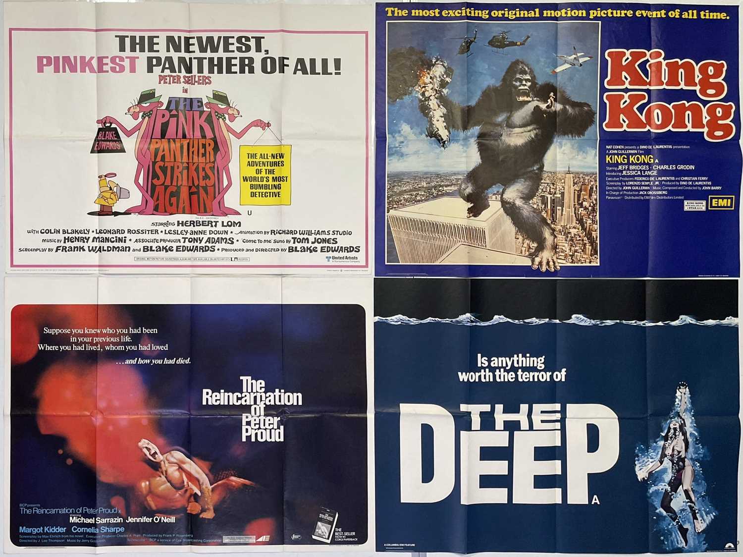 Lot 83 - 1970S UK QUAD POSTER COLLECTION INC THE DEEP / KING KONG.