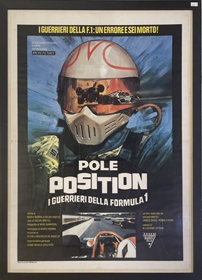 Lot 165 - MOTORSPORT - POLE POSITION - THE WARRIORS OF FORMULA 1 (1980) - ITALIAN TWO-SHEET POSTER.