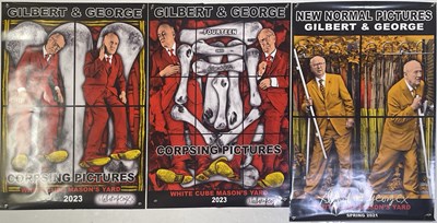 Lot 12 - GILBERT AND GEORGE - COLLECTION OF SIX SIGNED EXHIBITION POSTERS.