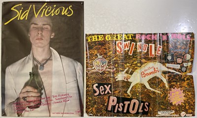 Lot 269 - THE SEX PISTOLS - 'GREAT ROCK N ROLL SWINDLE' AND SID VICIOUS POSTERS.