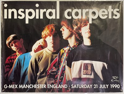 Lot 216 - INSPIRAL CARPETS - ORIGINAL MANCHESTER G-MEX 1990 CONCERT POSTER.