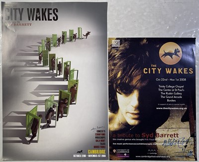 Lot 398 - PINK FLOYD - SYD BARRETT - MICK ROCK AND STORM THORGERSON SIGNED POSTERS.