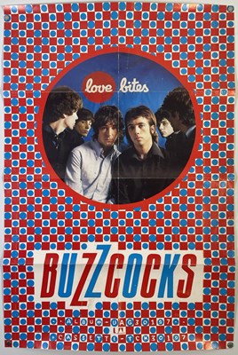 Lot 54 - BUZZCOCKS - AN ORIGINAL LOVE BITES PROMOTIONAL POSTER.