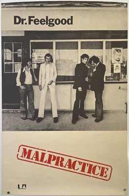 Lot 56 - DR FEELGOOD - ORIGINAL MALPRACTICE PROMO/GIG POSTER.
