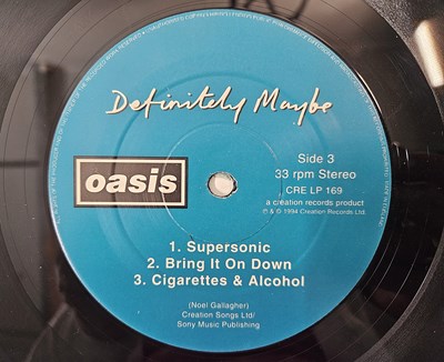 Lot 16 - OASIS - DEFINITELY MAYBE LP (CRE LP 169 - ORIGINAL UK DAMONT PRESSING)