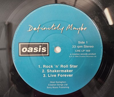 Lot 16 - OASIS - DEFINITELY MAYBE LP (CRE LP 169 - ORIGINAL UK DAMONT PRESSING)