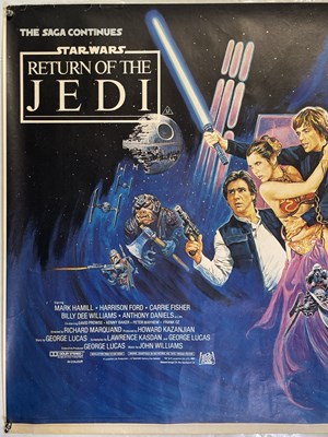 Lot 95 - STAR WARS EPISODE VI - RETURN OF THE JEDI (1983) - PROOF UK QUAD STYLE B POSTER.