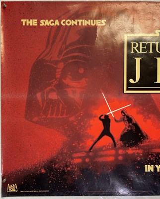 Lot 96 - STAR WARS EPISODE VI - RETURN OF THE JEDI (1983) - UK ADVANCE QUAD POSTER.