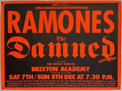 Lot 227 - RAMONES / DAMNED- ORIGINAL 1991 CONCERT POSTER.
