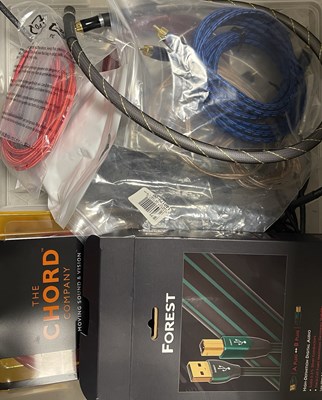 Lot 13 - MIXED AUDIO EQUIPMENT AND CABLING. (IFI, KHADAS, LOGITECH, TOPPING)