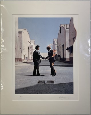 Lot 402 - PINK FLOYD - STORM THORGERSON SIGNED LIMITED EDITION WISH YOU WERE HERE PRINT.