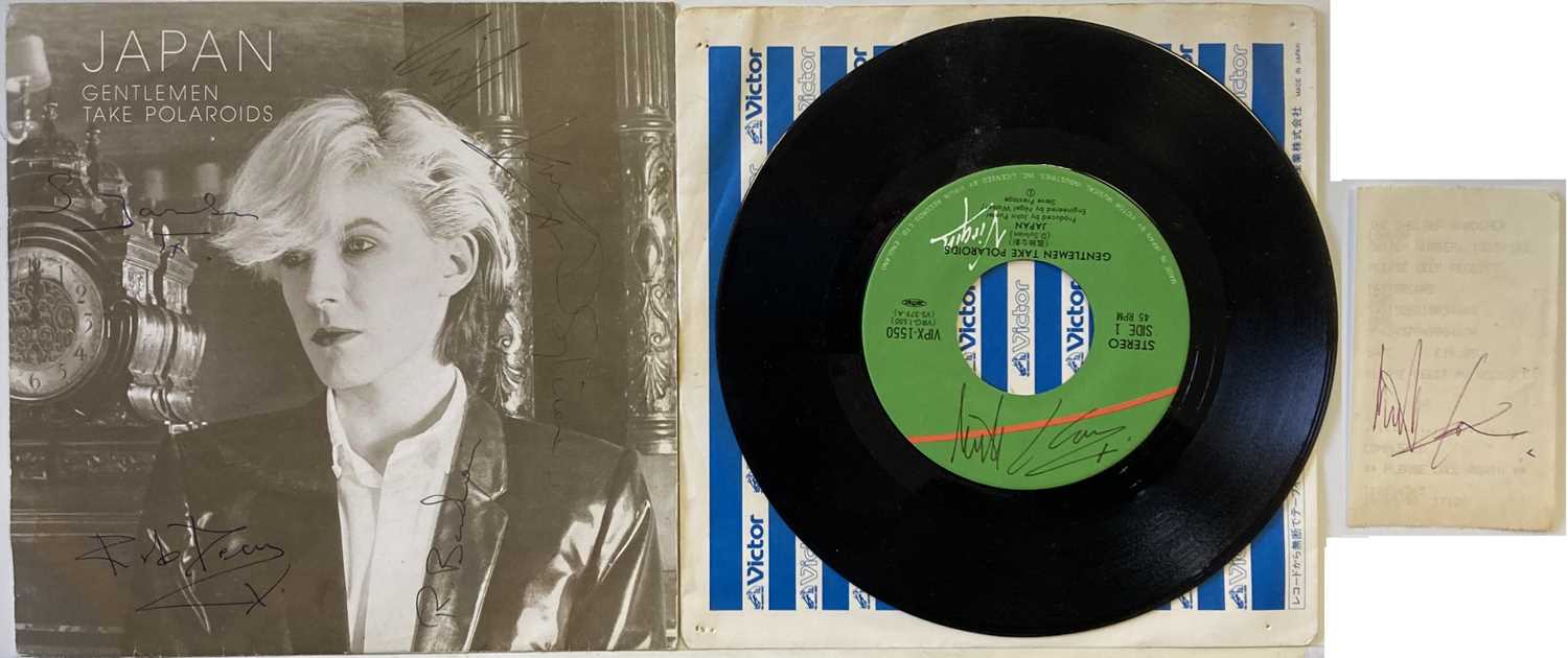 Lot 245 - JAPAN / MICK KARN SIGNED ITEMS.