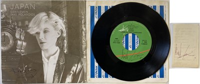 Lot 245 - JAPAN / MICK KARN SIGNED ITEMS.